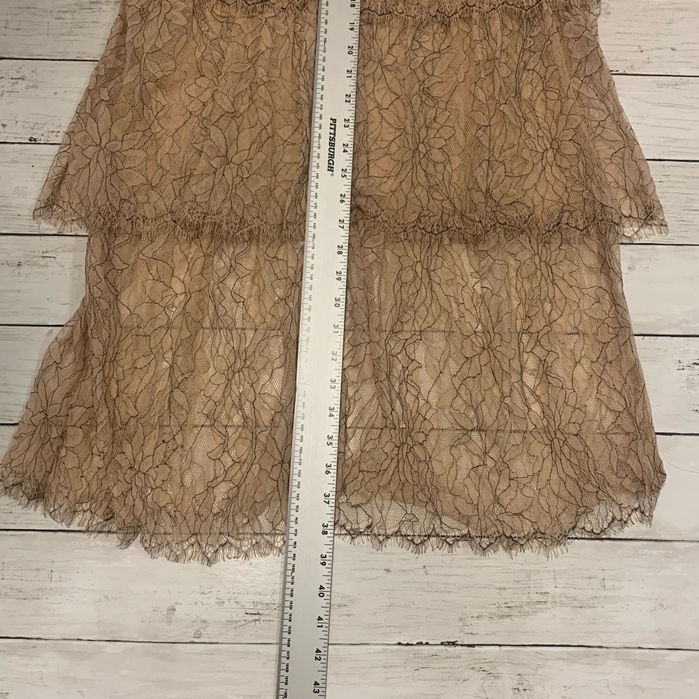 Zara Trafaluc Women S Romantic Petal Pink Lace‎ Whimsical Fairy Tiered Skirt. - Picture 5 of 8